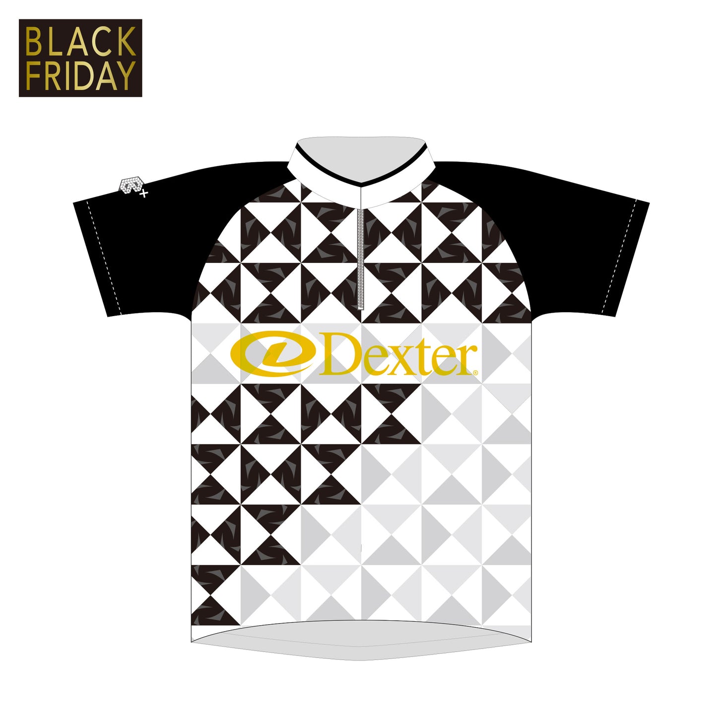 【BLACK FRIDAY限定モデル】<br>　Dexterボウリングウェア<br>ストライクパターン［BP050］・ブラック