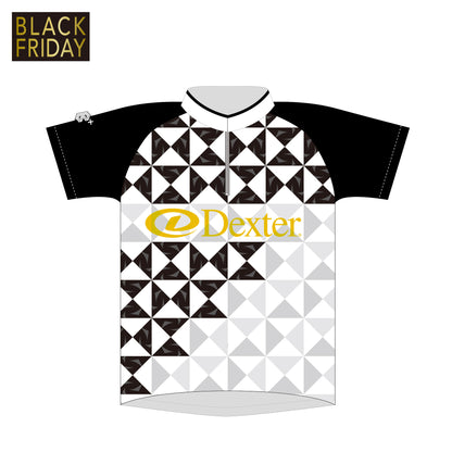 【BLACK FRIDAY限定モデル】<br>　Dexterボウリングウェア<br>ストライクパターン［BP050］・ブラック