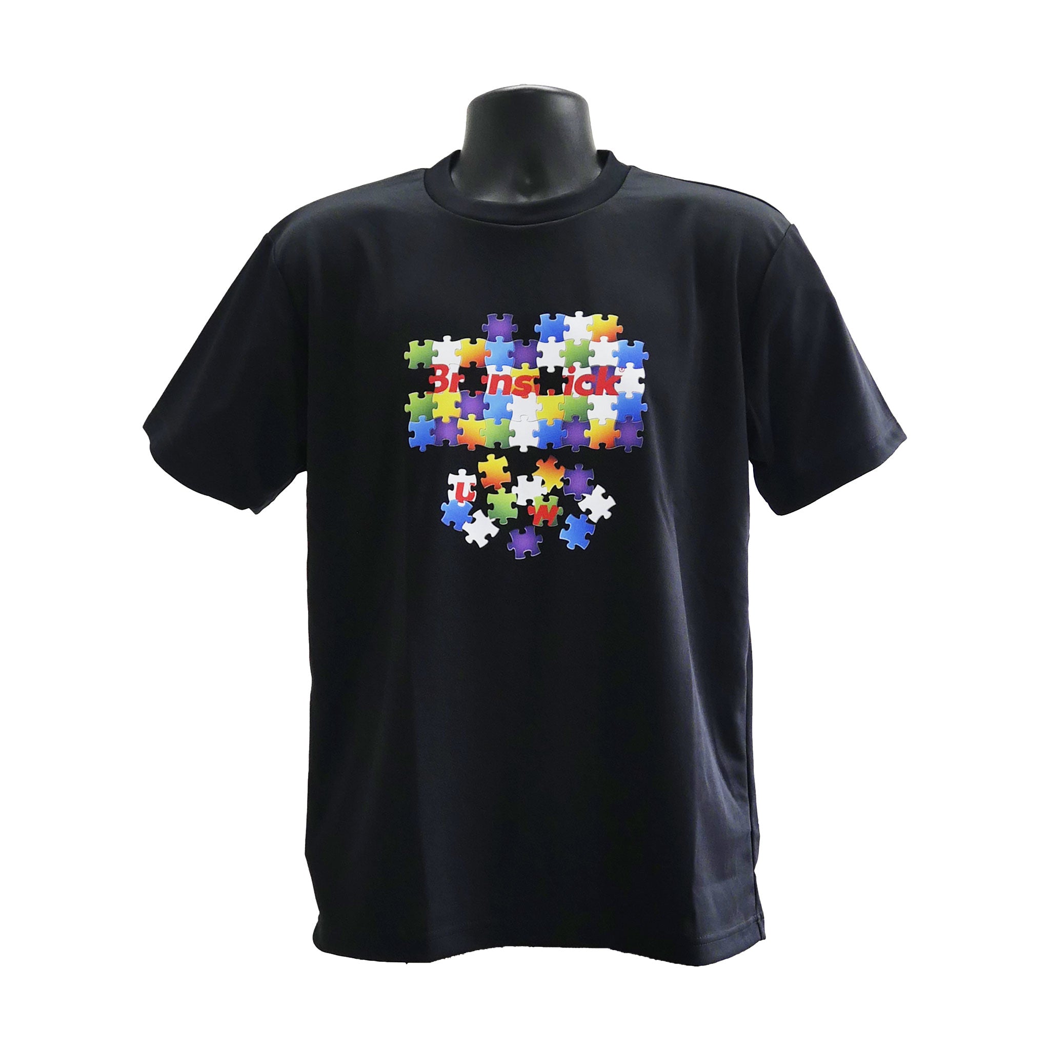 パズルロゴ・ドライTシャツ(ブラック) Brunswick BT-03