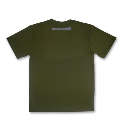 【ECサイト限定】Brunswick パズルロゴ・ドライTシャツ（カーキ）BT-03